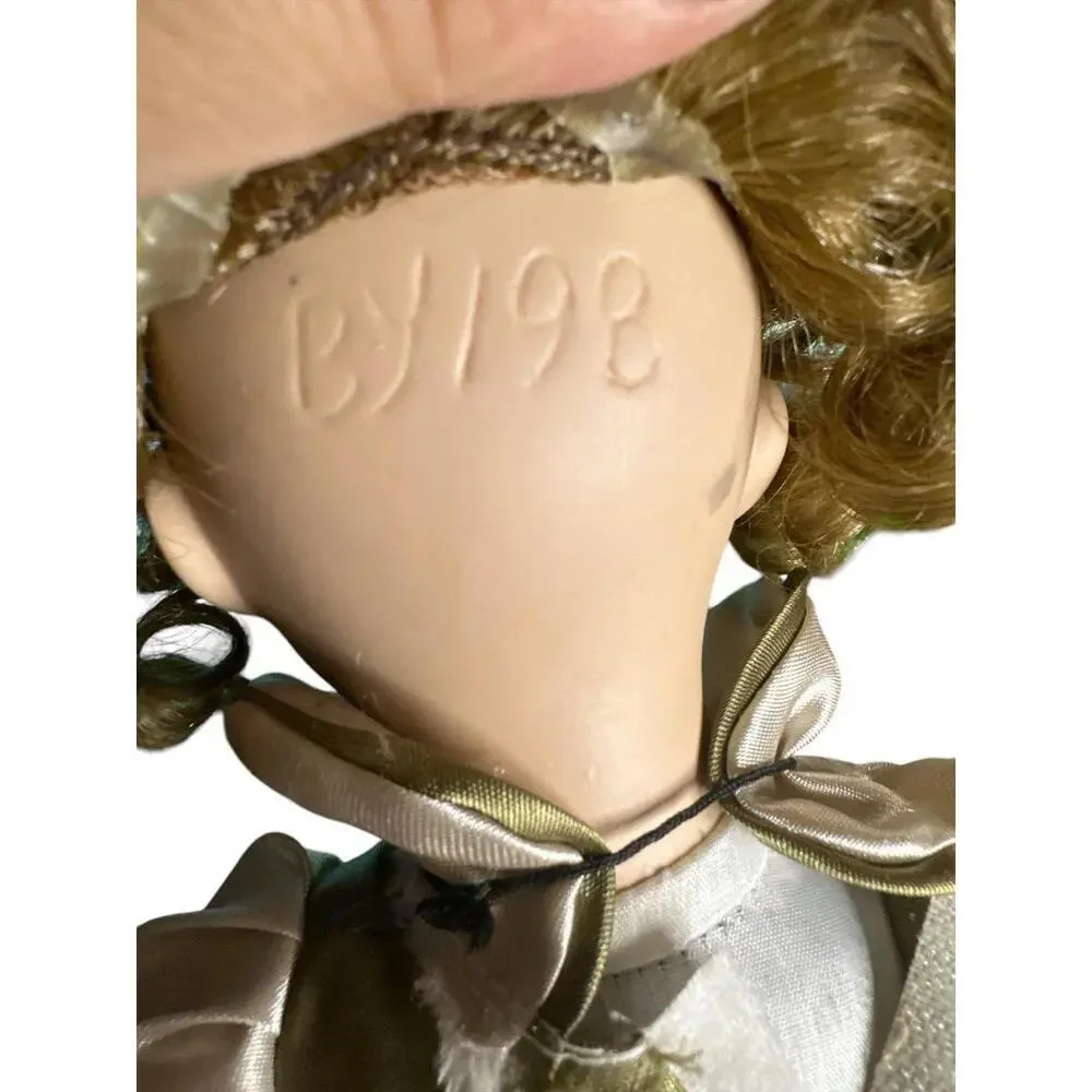 porcelain doll vintage 15” sandy brown hair